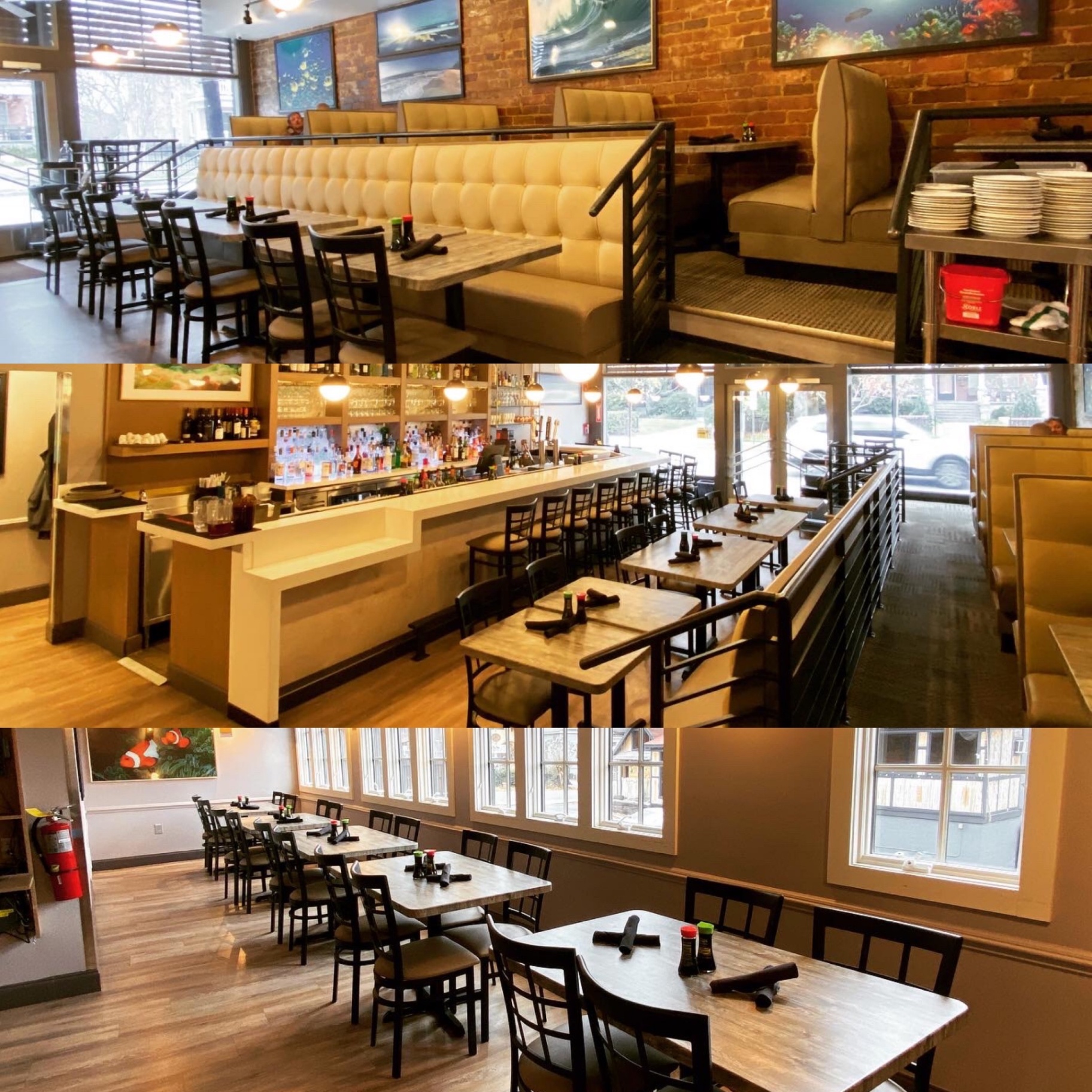 Interior of OCEAN WAVE restaurant